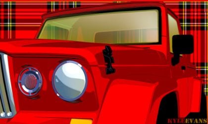 A teaser of the Jeep J12 Concept