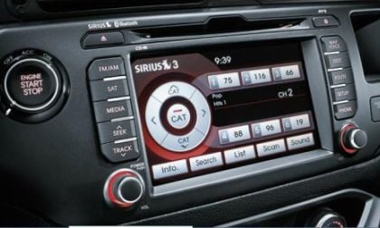 The navigation screen of the 2012 Kia Rio SX 5-door