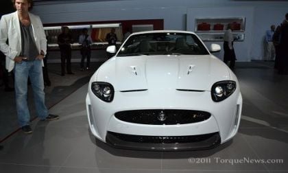 The front end of the new Jaguar XKR-S Convertible