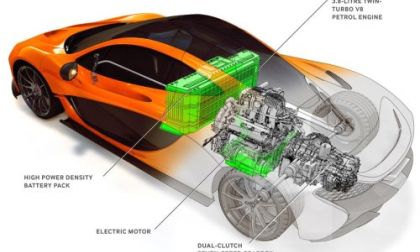 The McLaren P1 drivetrain cutaway