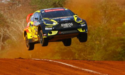 Tanner Foust soars in his Fiesta GRC car