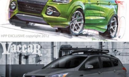 A pair of SEMA ready Ford Escape SUVs