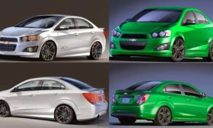 A preview of the Chevy Sonic Sedans coming to SEMA 2012
