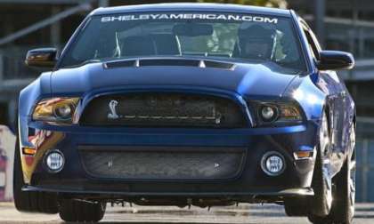 The image of the Shelby 1000hp Mustang with the wheels up