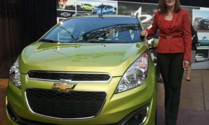 The new Chevy Spark with Chevrolet marketing director Christi Landy