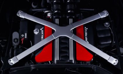 The engine bay of the 2013 SRT Viper GTS