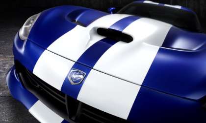 A close up of the front end of the 2013 SRT Viper GTS Launch Edition