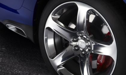The unique wheels of the 2013 SRT Viper GTS Launch Edition