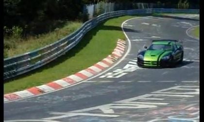 The 2010 Dodge Viper SRT10 ACR during its record setting session