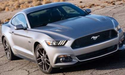 The 2015 Ford Mustang GT in silver
