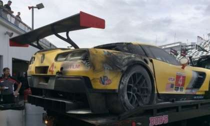 #4 Corvette burned