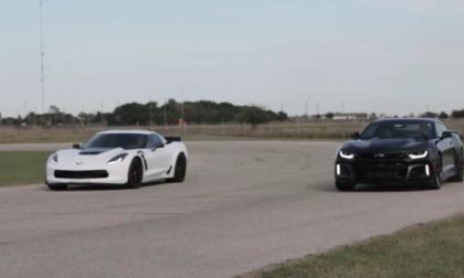 Hennessey Camaro - Corvette race