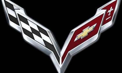 Corvette crossed flag logo