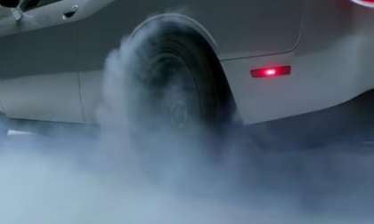 Hellcat Challenger burnout in muscle heaven commercial