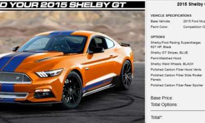 2015 Shelby GT config screen shot