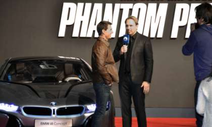 Tom Cruise with BMW i8 concept car at European Premiere of Mission: Impossible 4