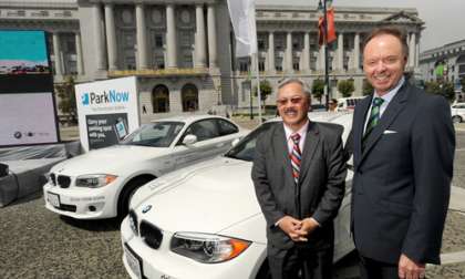San Francisco Mayor Ed Lee and BMW Group board member Dr. Ian Robertson at a new