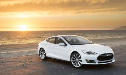 White Tesla Model S