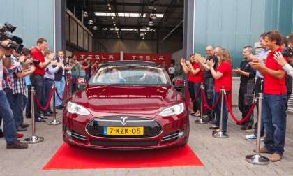 Tesla assembly facility in Tilburg Netherlands