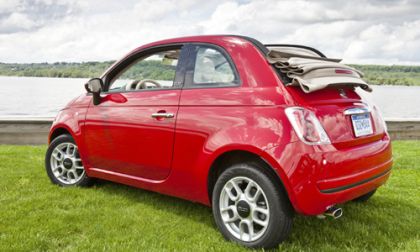 2012 Fiat 500c rear 3/4 view