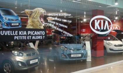 Kia Picanto on sale at a Paris mall