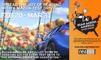 Test drive a Mazda and $25 goes to school libraries.