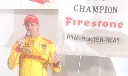 Ryan Hunter-Reay at Firestone pavilion