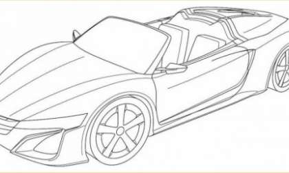 Rumored Acura NSX Spider drawing