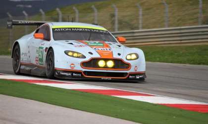 2013 Aston Martin Vantage GTE on the track
