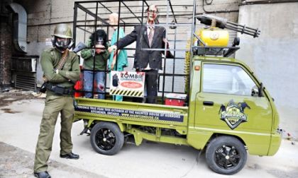 Zombie Disposal Unit side view with agent