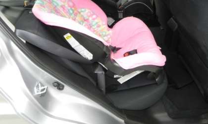 Installed child safety seat