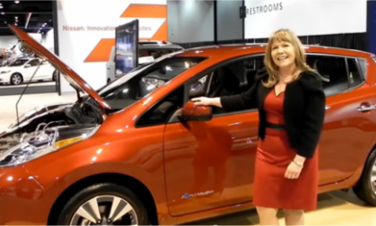 Lisa Farrar 2013 Nissan LEAF at Denver Auto Show
