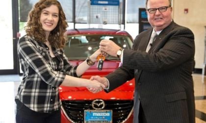 Lauren Carter and Mazda NA CEO Jim O'Sullivan