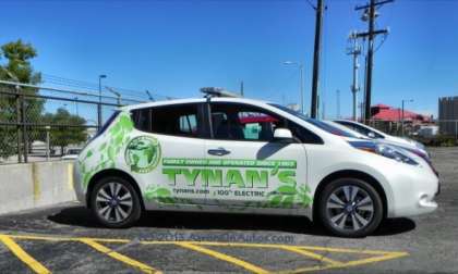 National Plug-In Day Nissan LEAF car from Tynan's dealership in Denver Colorado
