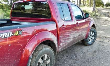 2013 Nissan Frontier Pro4X in the mud