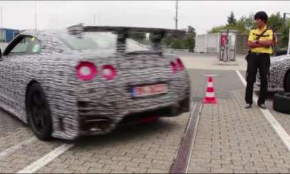 Nissan GT-R NISMO in camouflage on track