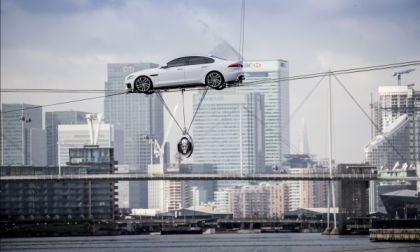 Jaguar XF on the high wire
