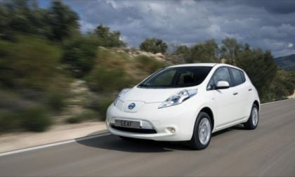 Nissan LEAF on the road