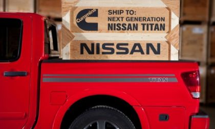 Titan loading V8 Cummins diesel