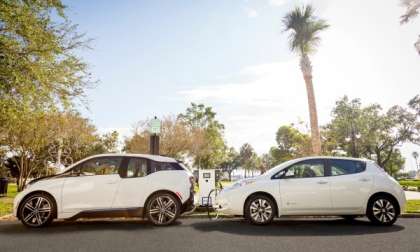 BMW i3 and Nissan LEAF electric cars
