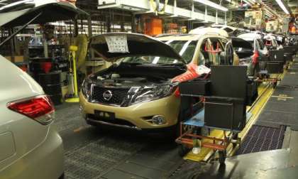 Production line at Nissan in Smyrna Tennessee