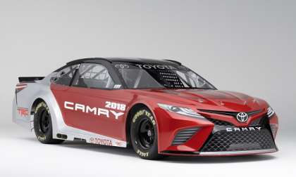 NASCAR Camry shows off Toyota's new grill design.