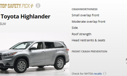 Why 2016 Toyota Highlander Just Earned This Top Safety Rating