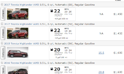2017 Highlander Gets MPG Boost