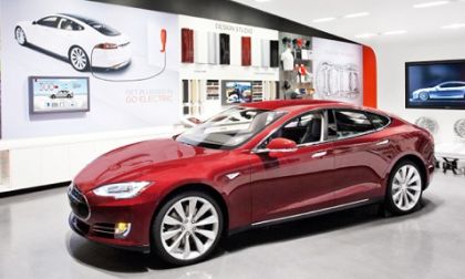Tesla Mode S in a store