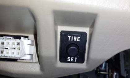 Toyota's tire pressure monitoring system button and how to use it.