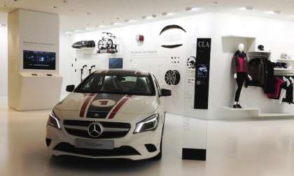 2014 Mercedes-Benz CLA-Class display at the Frankfurt Auto Show