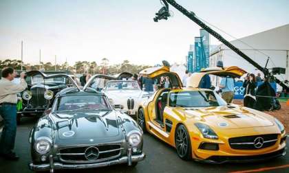 1955 Mercedes-Benz 300SL and 2014 SLS AMG Black Series Coupe
