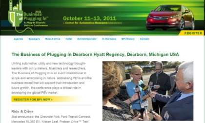 Web page for Business of Plugging In 2011 conference