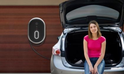GE Wattstation(TM) in a wall-mount garage setting to be sold via Amazon.com